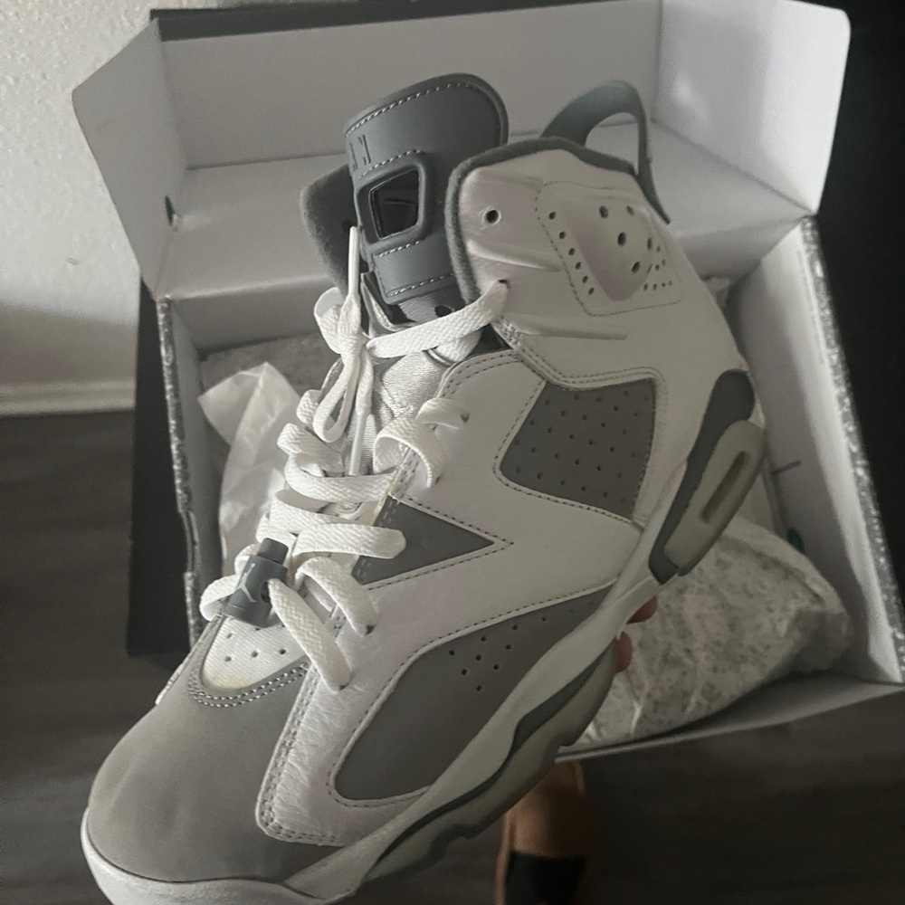 Jordan Men's Gray and White Athletic Shoes